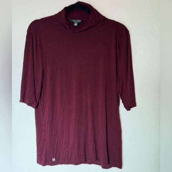 Burgundy Lauren by Ralph Lauren mock neck size XL - Picture 1 of 5